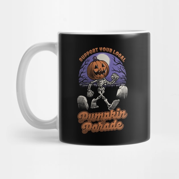 Halloween Pumpkin Parade - Cute Skeleton Gift by Studio Mootant